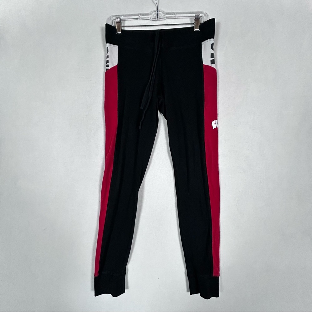 Pink UW Madison Pocket Leggings Women’s M Drawstring Victorias Secret Red Black